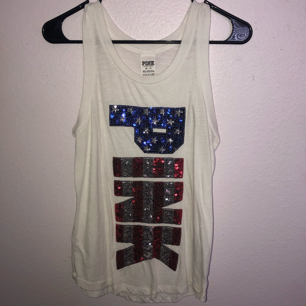VS PINK 4th of July Bling tank top